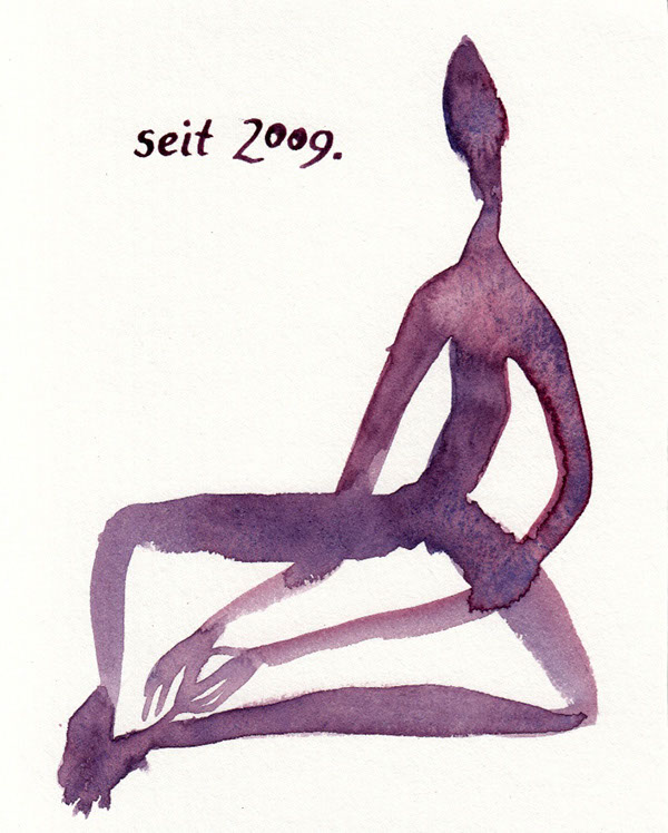Illustration of a figure sitting