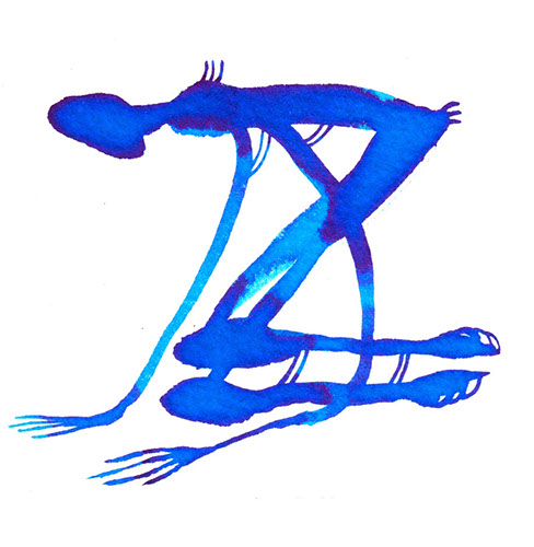 Typographic illustration of the letter Z in form of a human